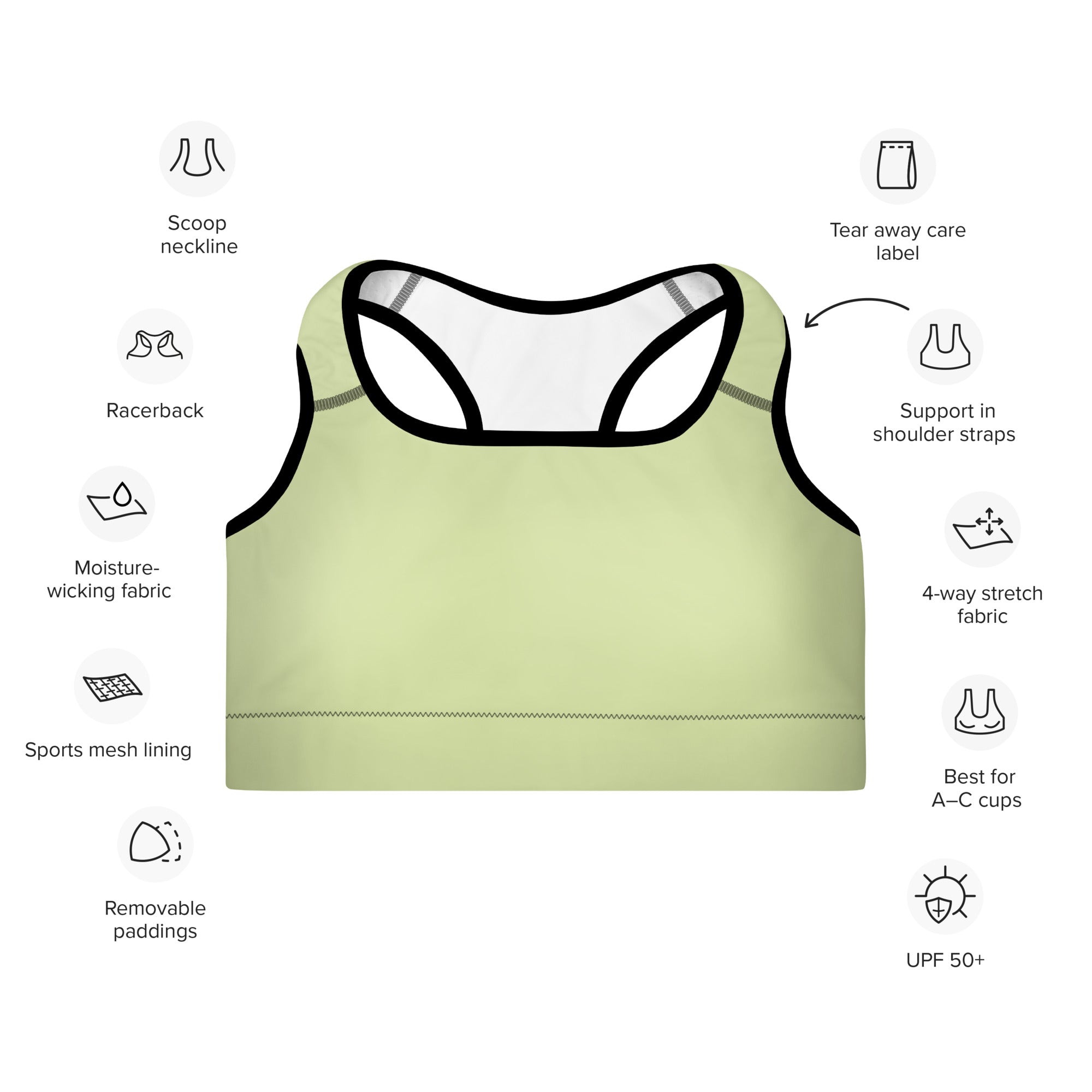Freedom Padded Sports Bra - Green Speckles 4545106_10862