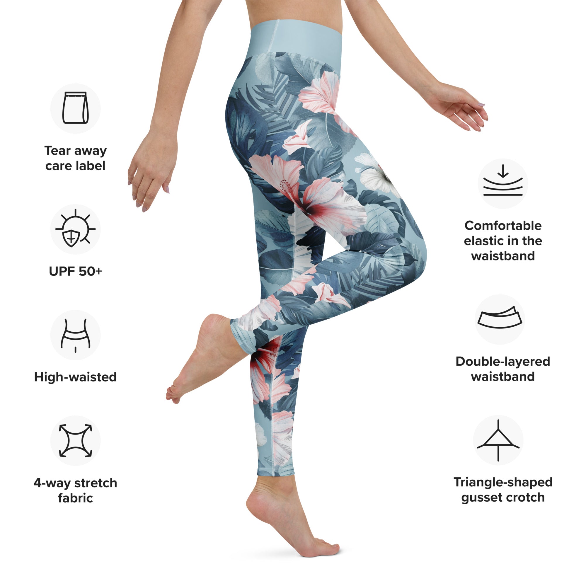 High Rise Leggings - Summer Hibiscus 5315873_8353