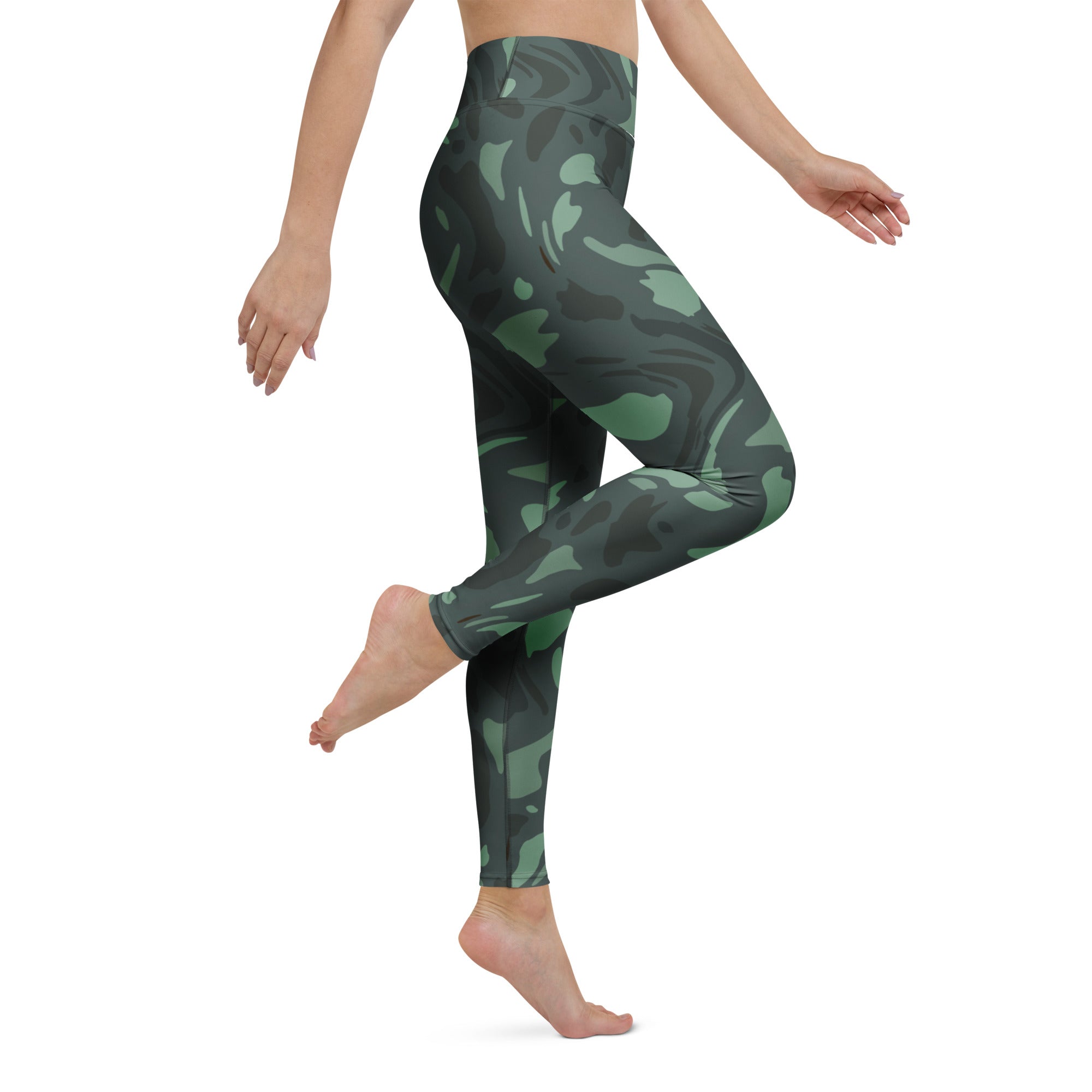 High Rise Yoga Leggings - Camo Flow 8455496_8353