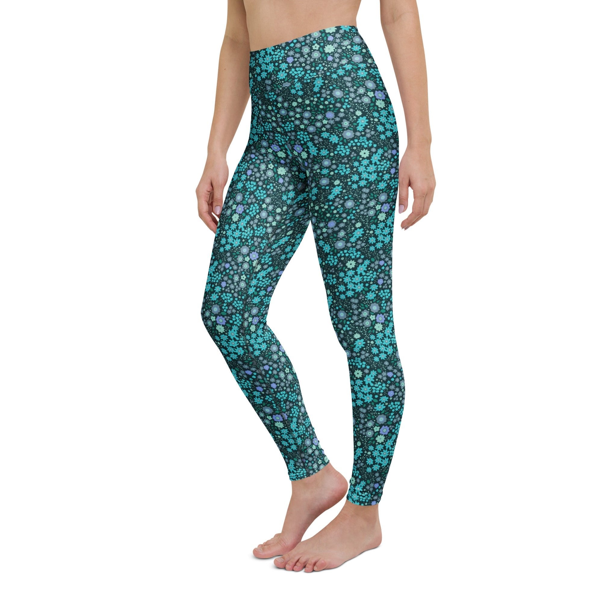 High Rise Yoga Leggings - Daisy Daze 6794990_8353
