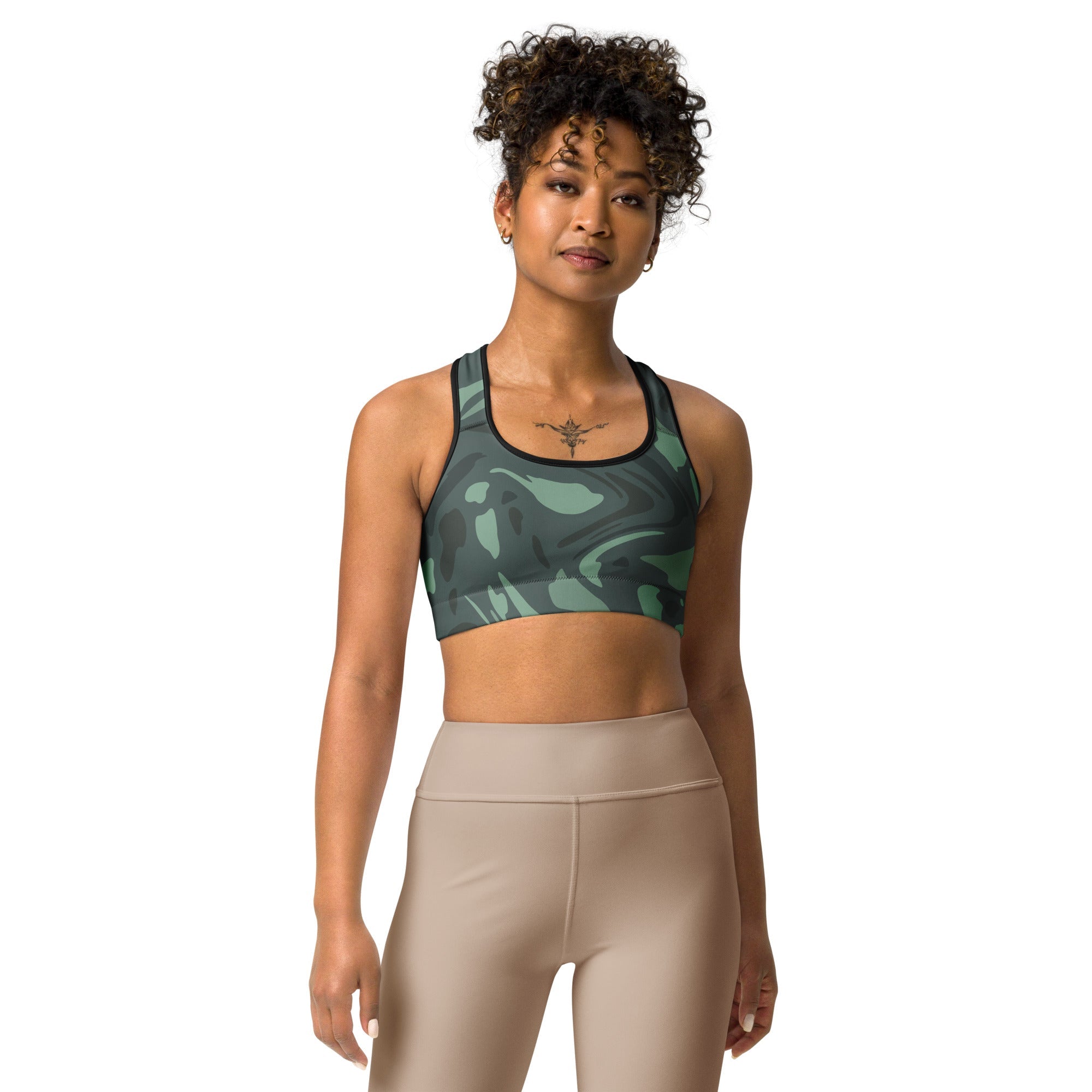 Relax Zen Sports bra Camouflage print Green Camo Flow