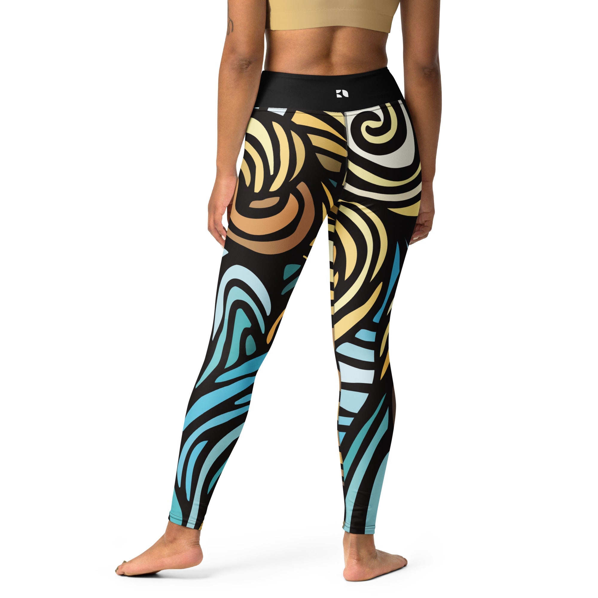 RELAX Dames Super Zachte High Waisted Yoga Leggings - Colourful