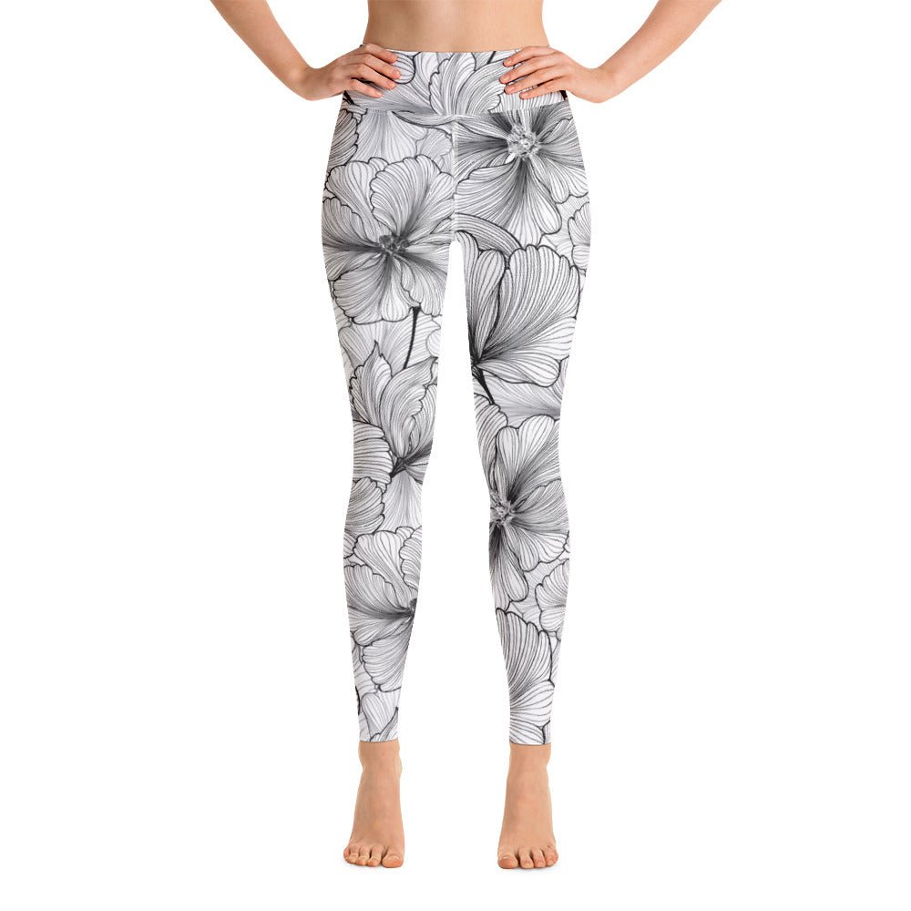 High Rise Leggings - Flower power 6458EFAAF312C_XS