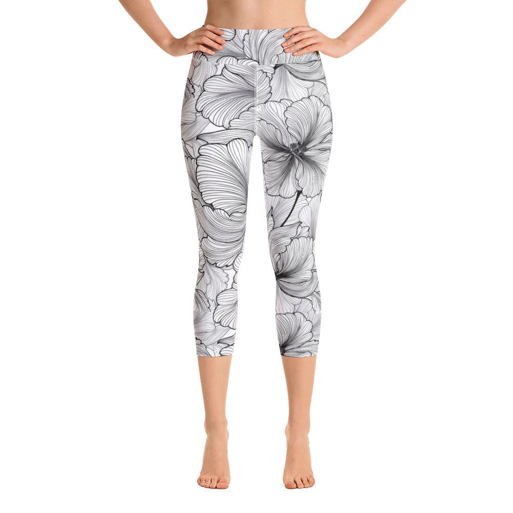 High Rise Leggings - Flower power 6458F0F65BF75_XS