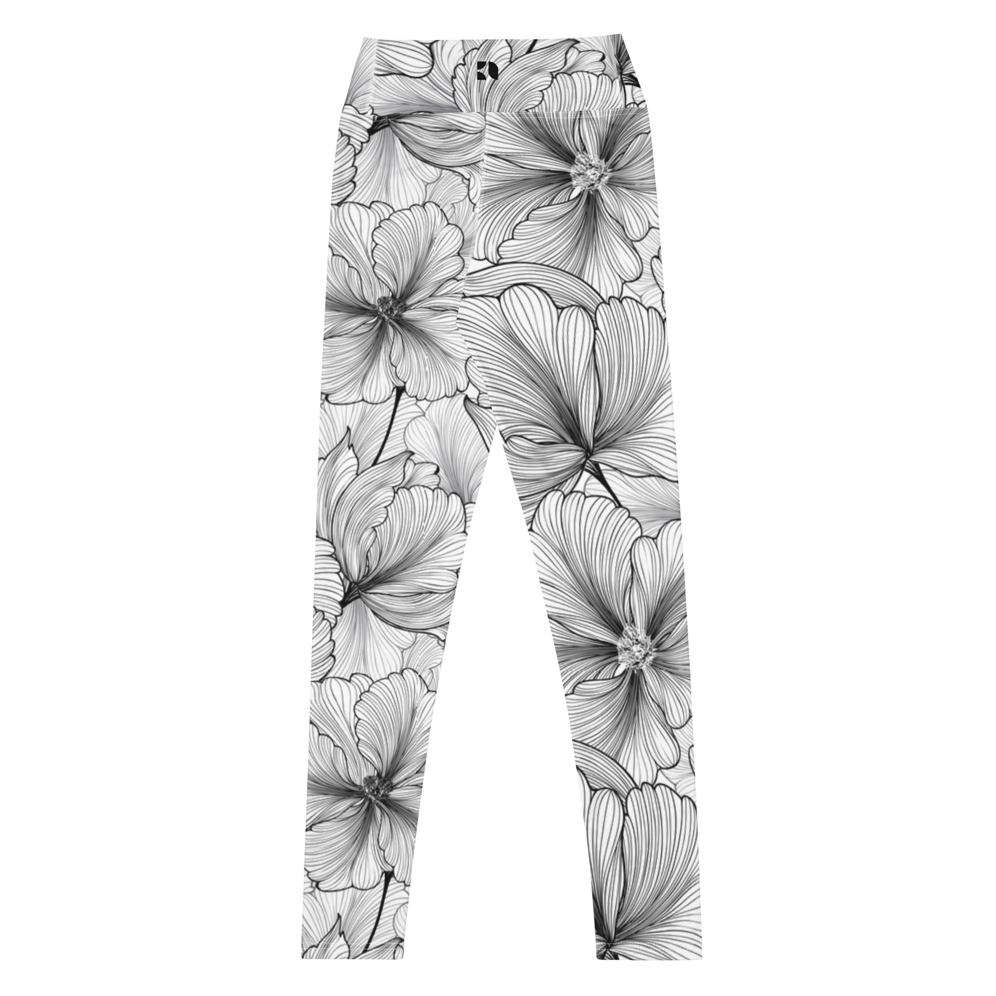 High Rise Leggings - Flower power 6458F0F65BF75_XS