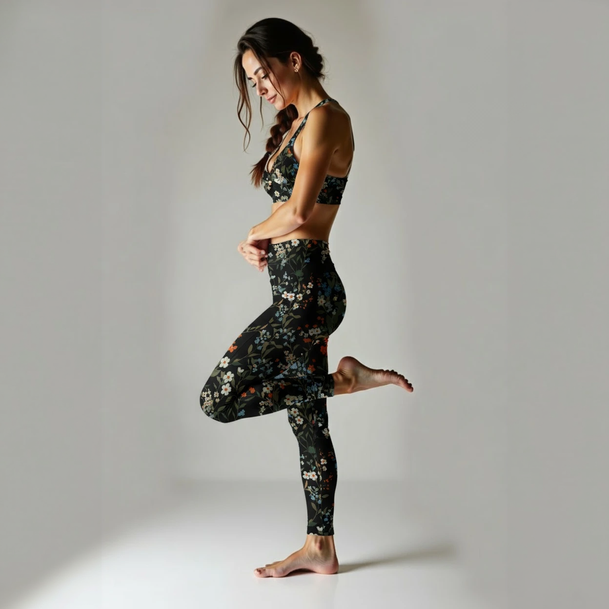 High Rise Leggings - Groovy Garden