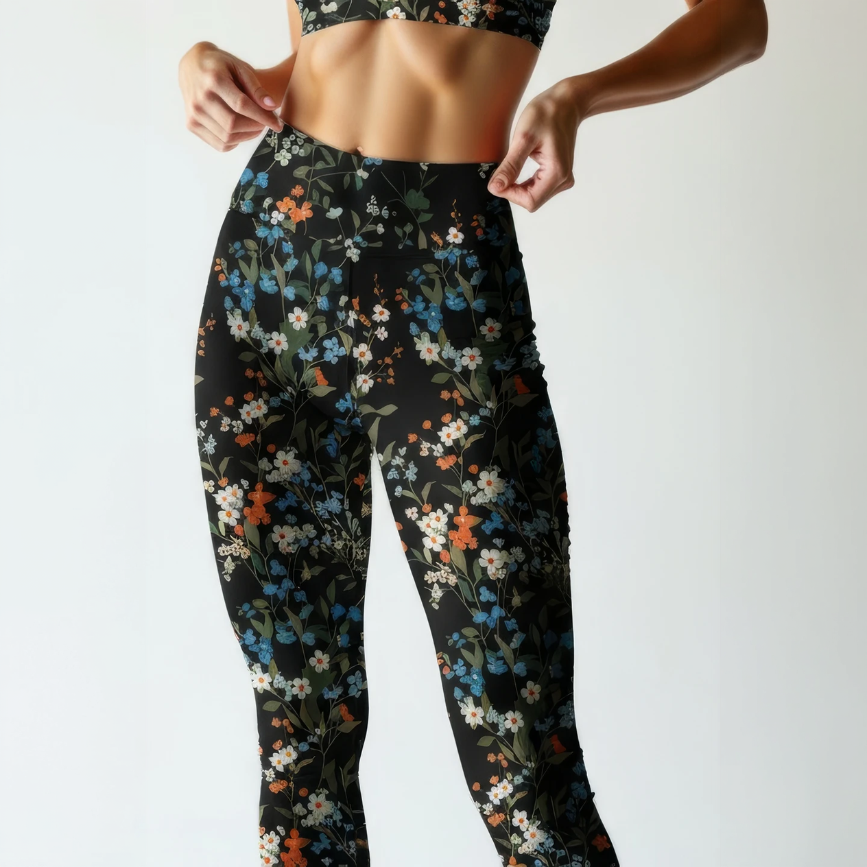 High Rise Leggings - Groovy Garden