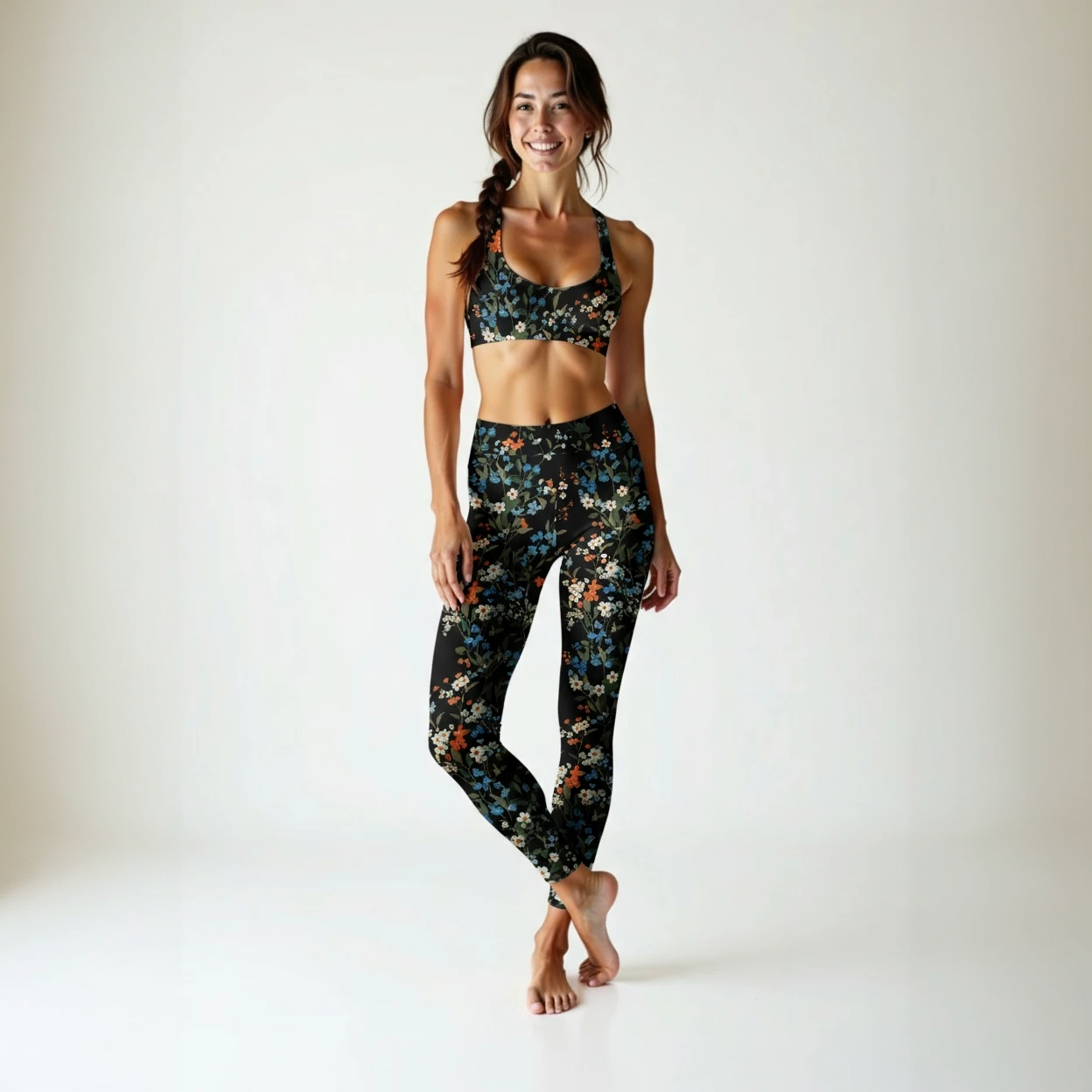 High Rise Leggings - Groovy Garden
