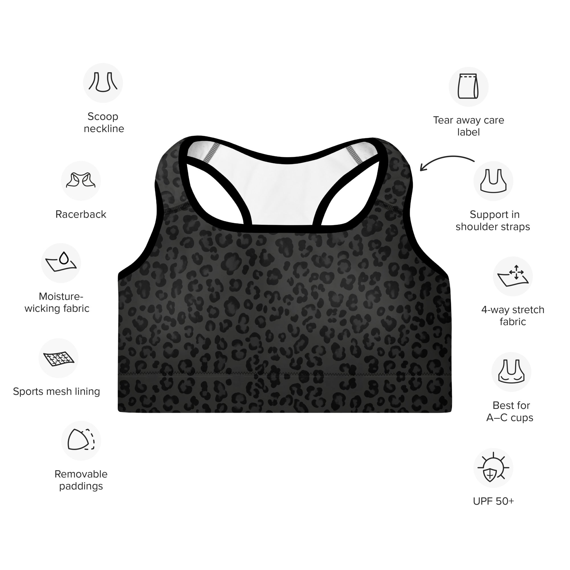 Freedom Padded Sports Bra - Dark Velvet Wild 1235209_10862