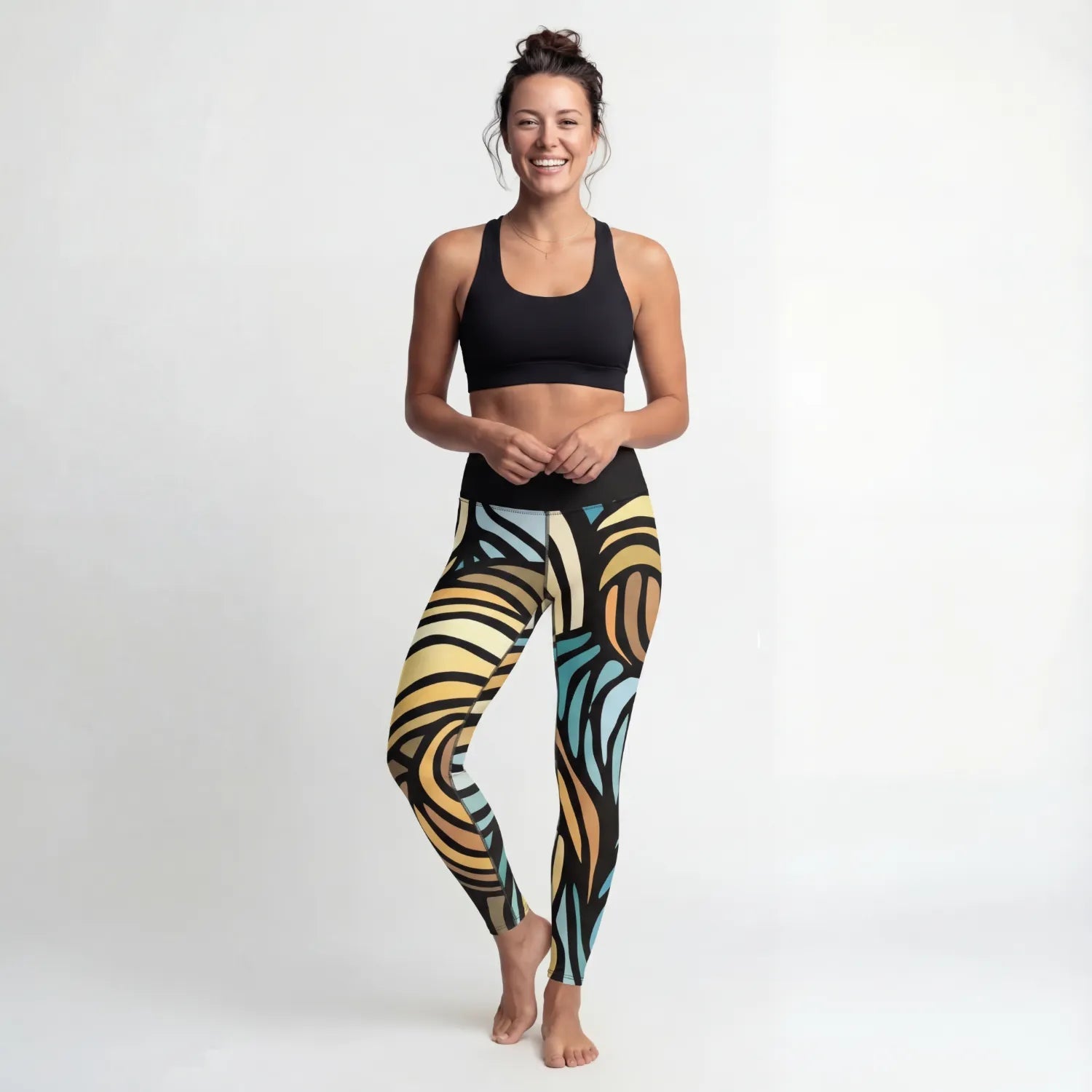 High Rise Leggings - Colourful Fantasy YL002XS