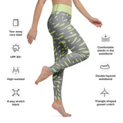 High Rise Leggings - Green Speckles 3390128_8353