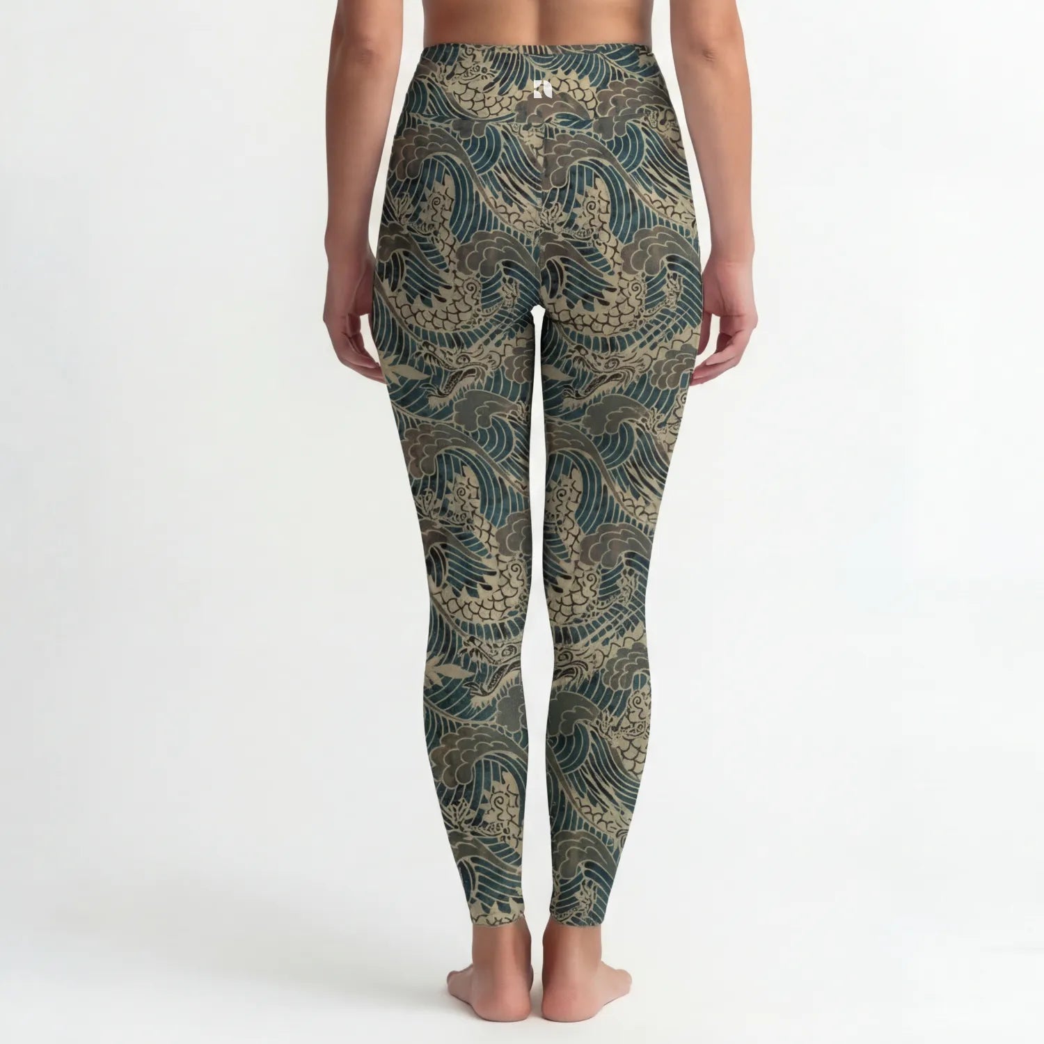 High Rise Leggings - Japanese Dragon 01YL001-L-XS