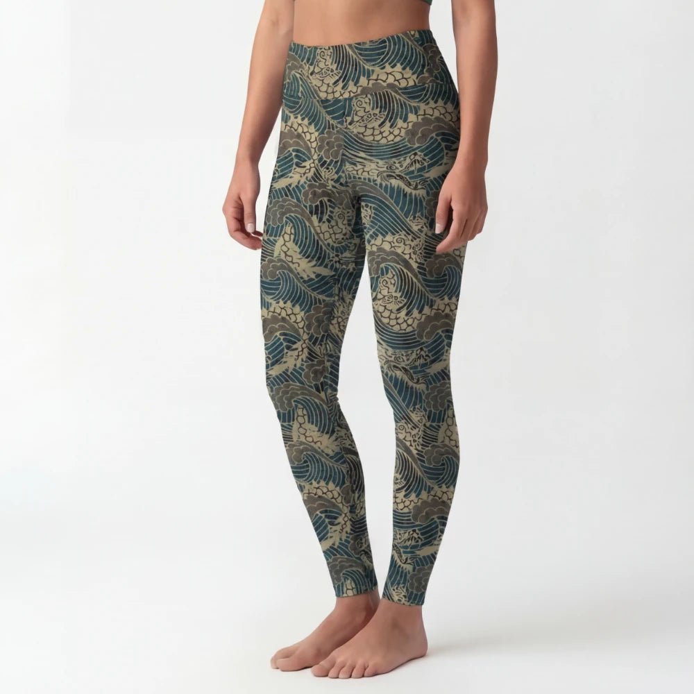 High Rise Leggings - Japanese Dragon 01YL001-L-XS