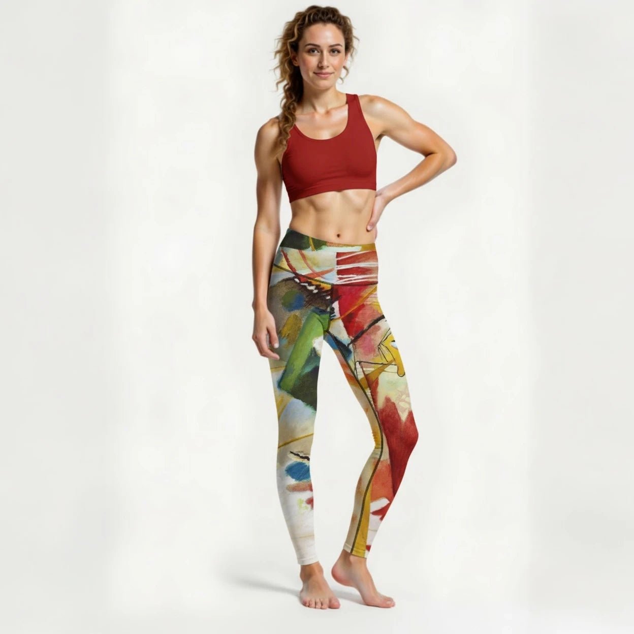 High Rise Leggings - Kandinsky Green Center 8476325_8353