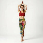 High Rise Leggings - Kandinsky Green Center 8476325_8353