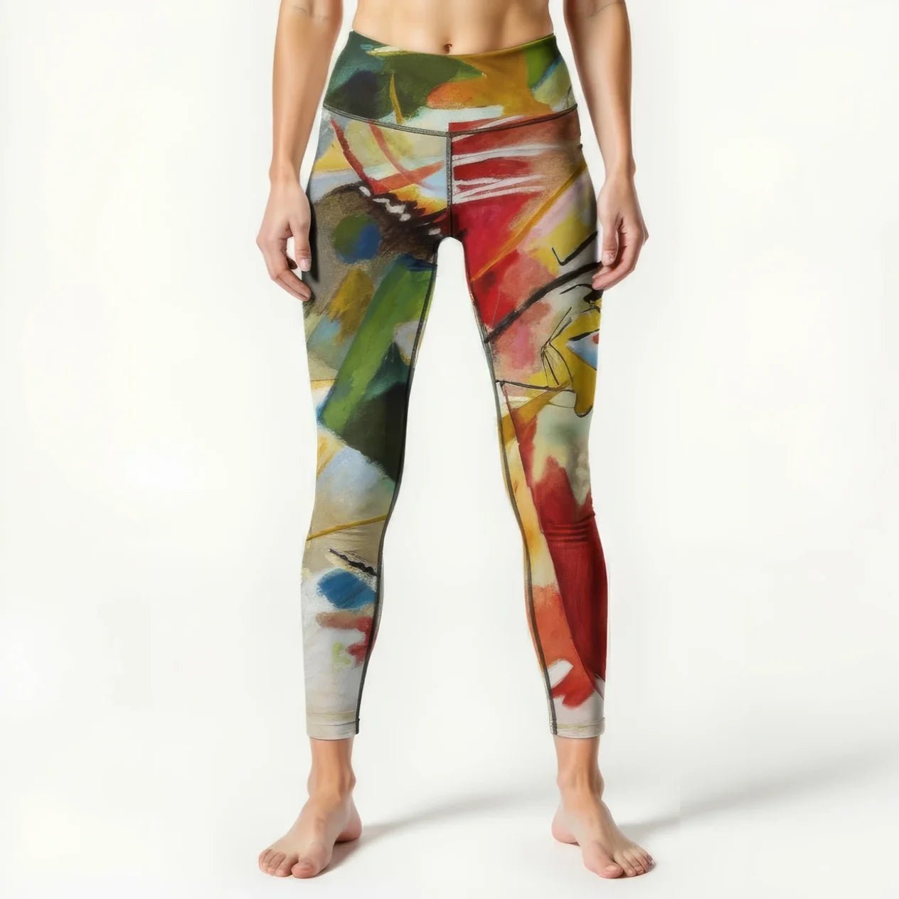 High Rise Leggings - Kandinsky Green Center 8476325_8353