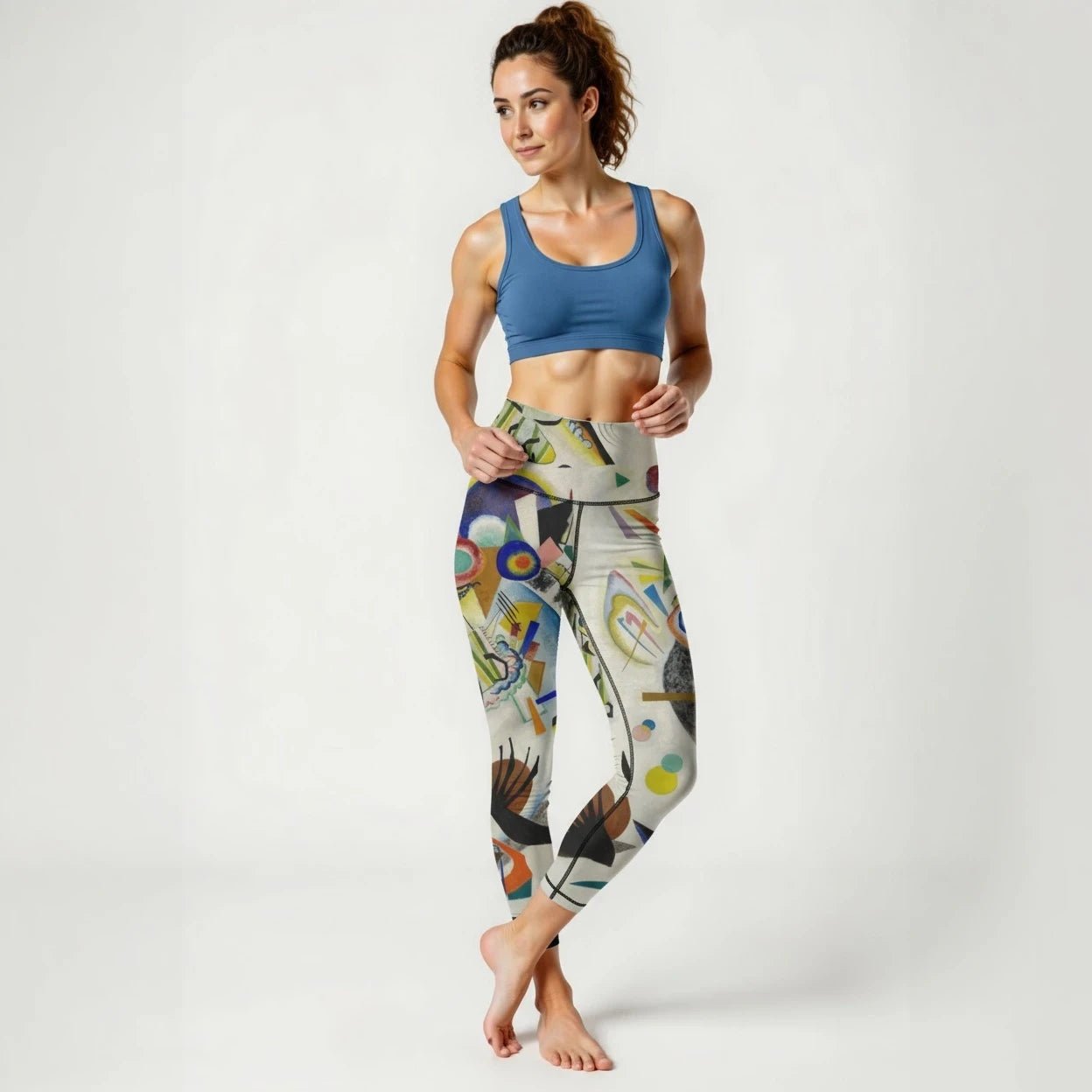 High Rise Leggings - Kandinsky Segment Bleu 3873040_8353