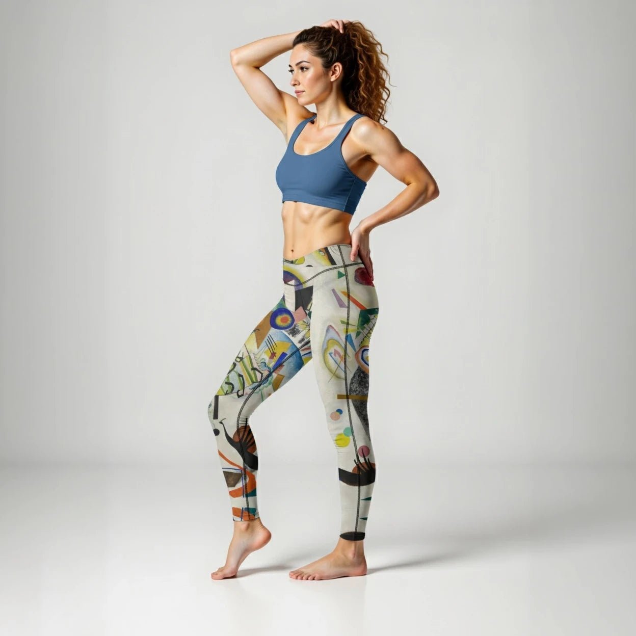 High Rise Leggings - Kandinsky Segment Bleu 3873040_8353