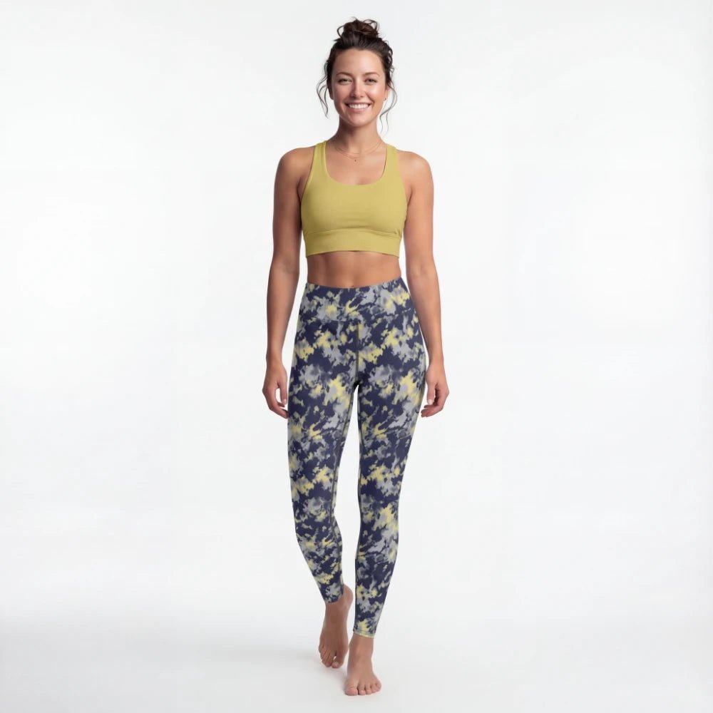 High Rise Leggings Power Camo Blue Yellow 9816803_8353