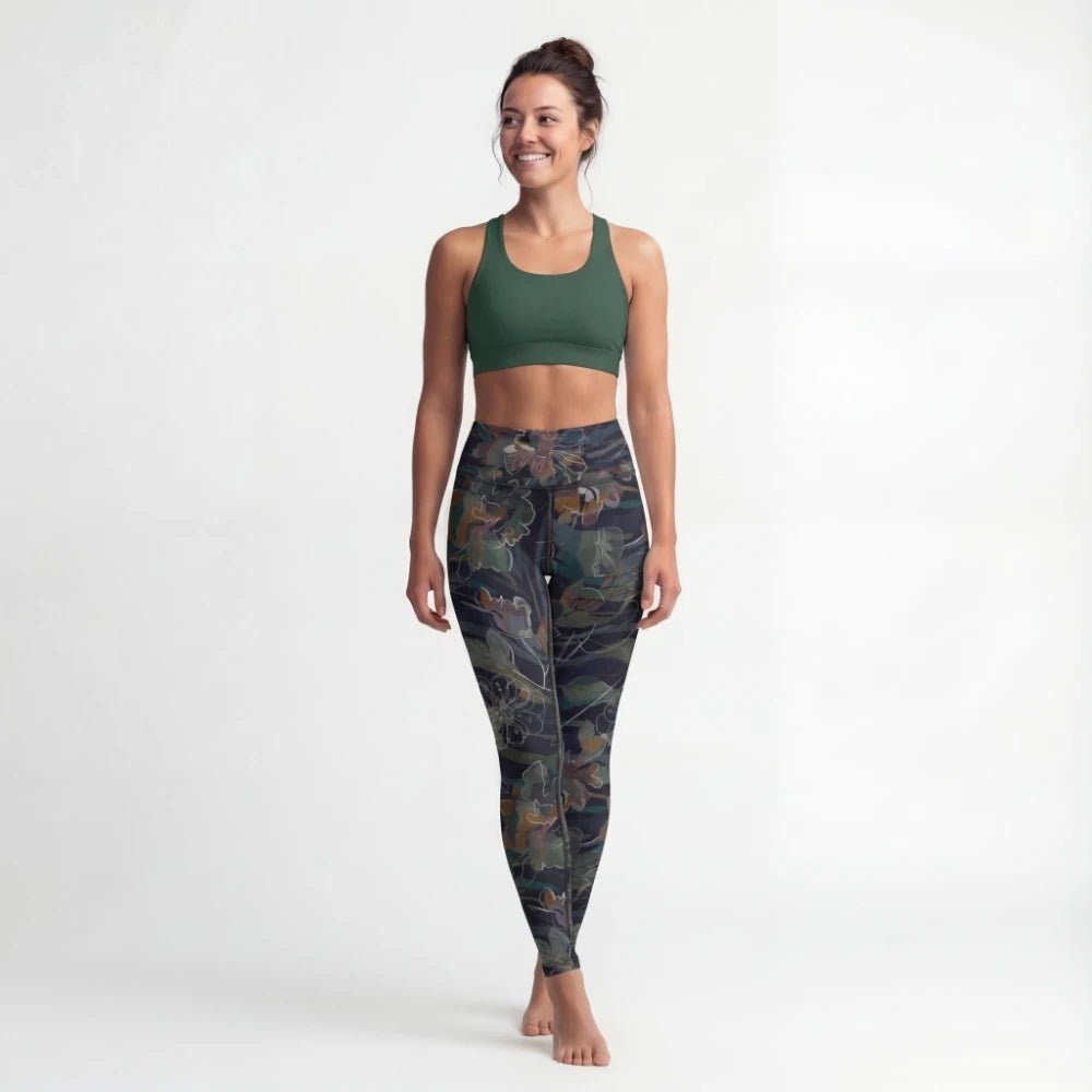 High Rise Leggings - Serene Leaves 6321297_8353