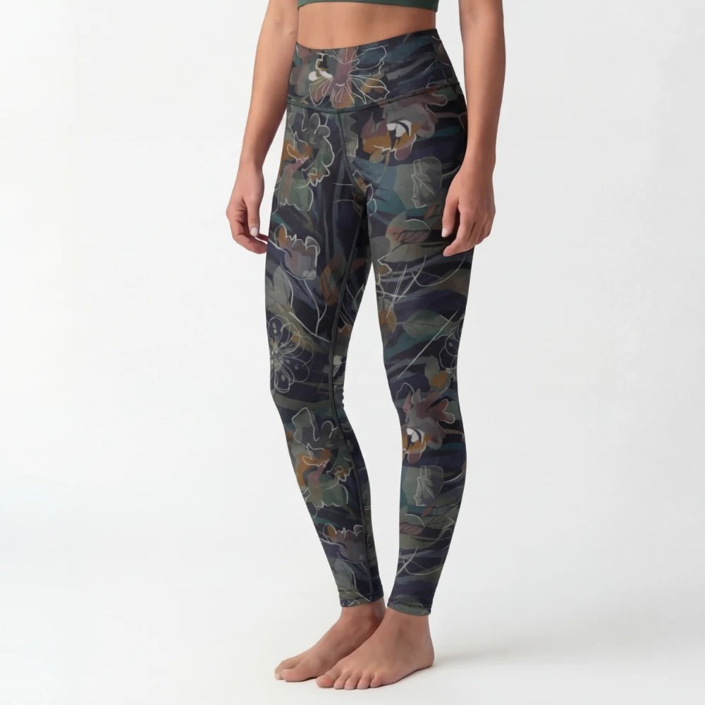 High Rise Leggings - Serene Leaves 6321297_8353
