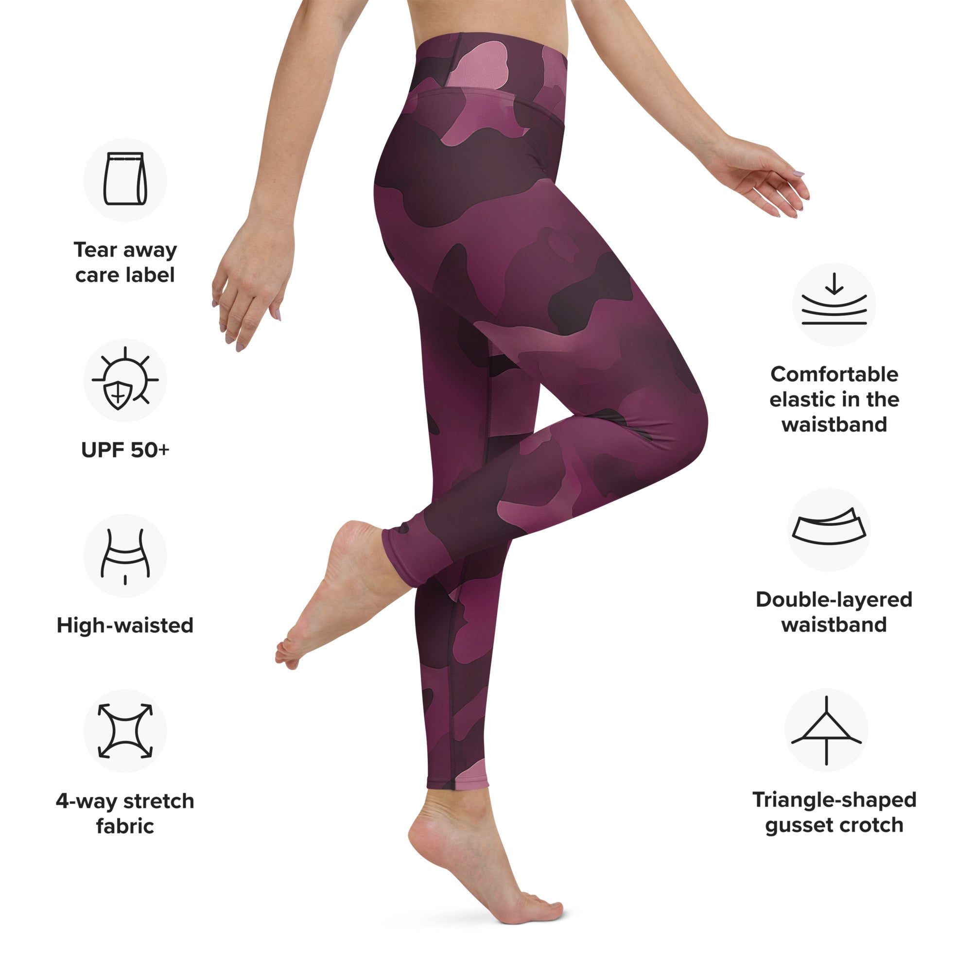 High Rise Yoga Leggings - Berry Sneaky 7993435_8353