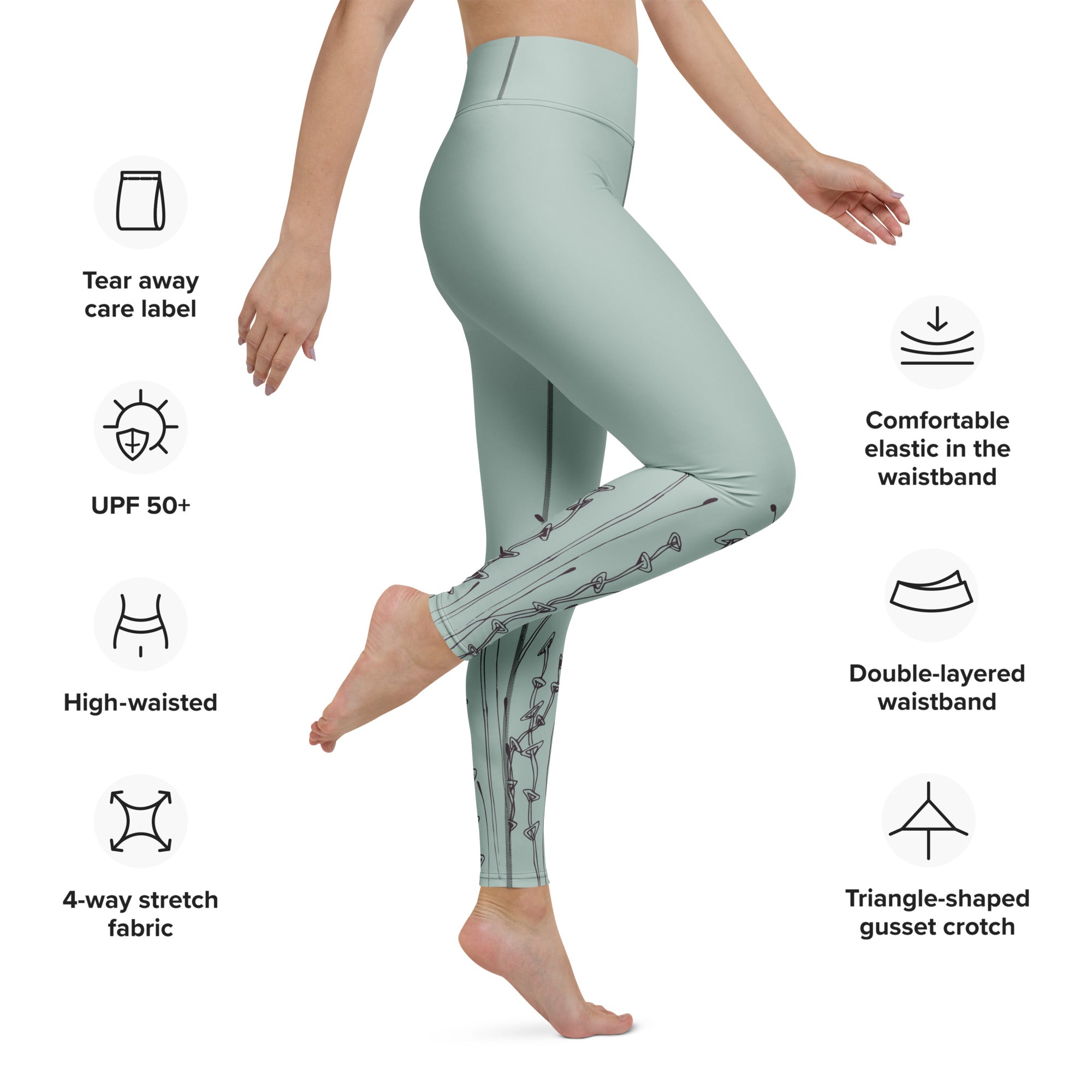 High Rise Yoga Leggings - Fresh Mint 4261546_8353