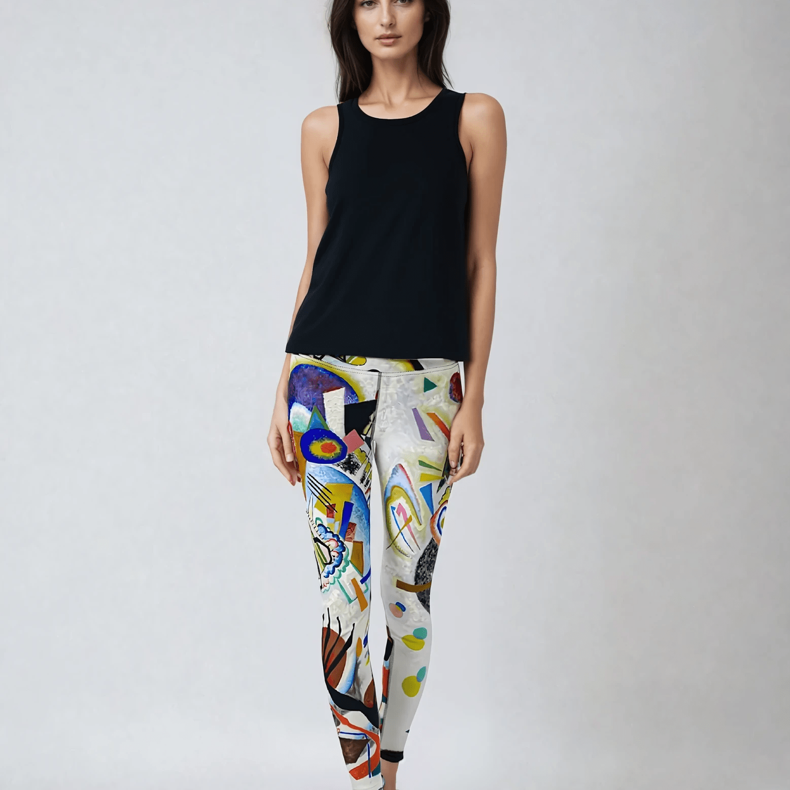 High Rise Yoga Leggings - Kandinsky Segment Bleu 3873040_8353