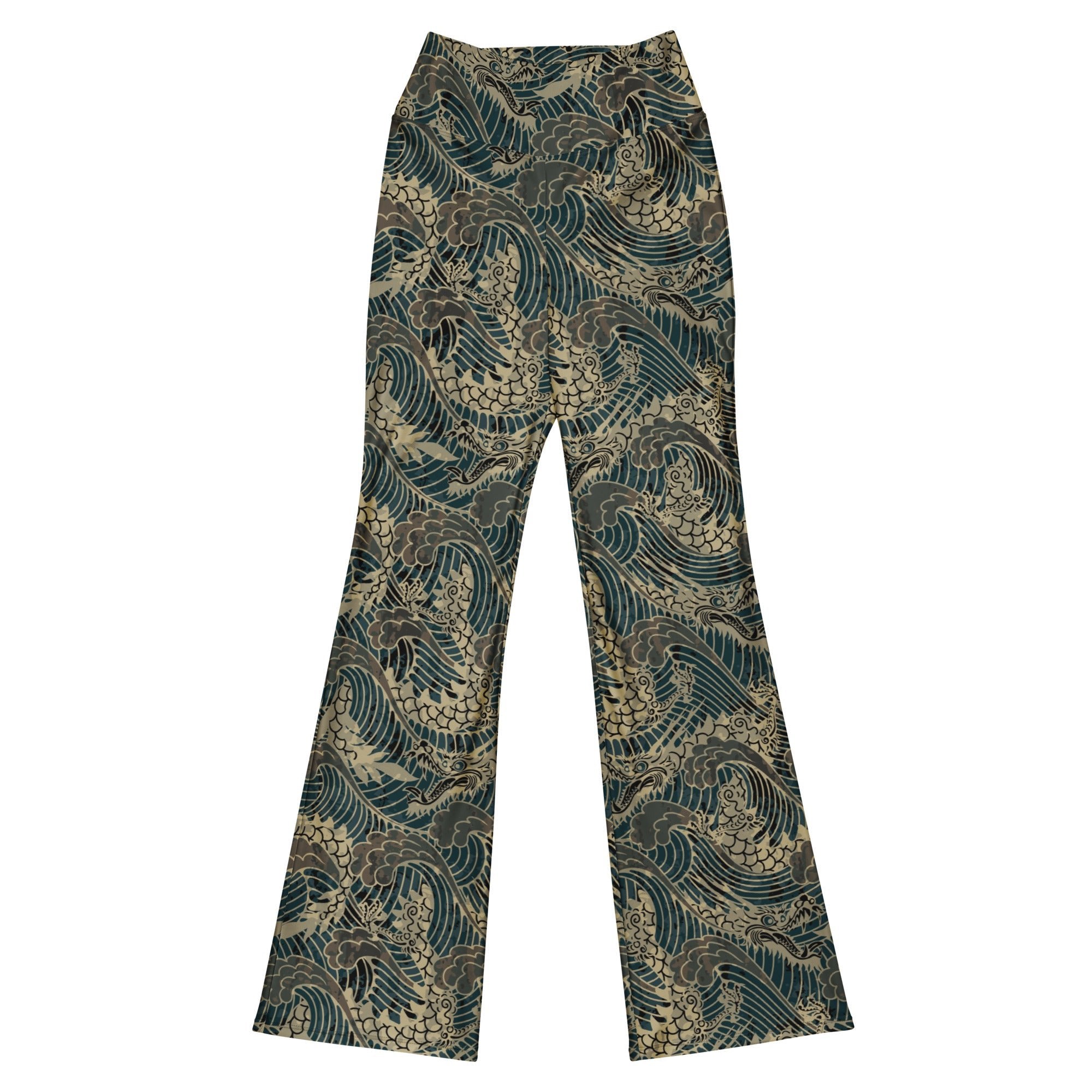 Recycled Flare Leggings - Japanese Dragon 3775583_19332