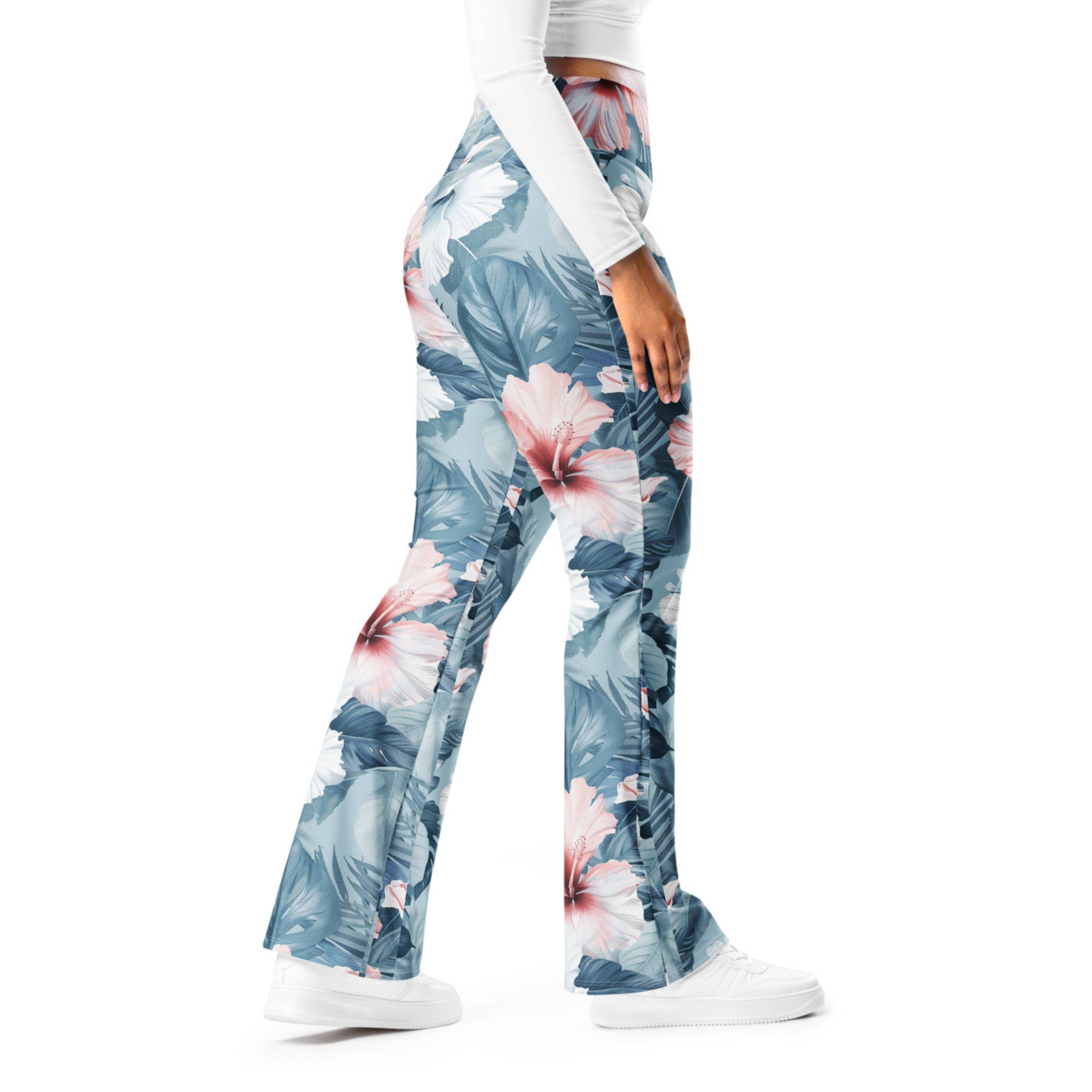 Recycled Flare leggings - Summer Hibiscus 3521038_19332