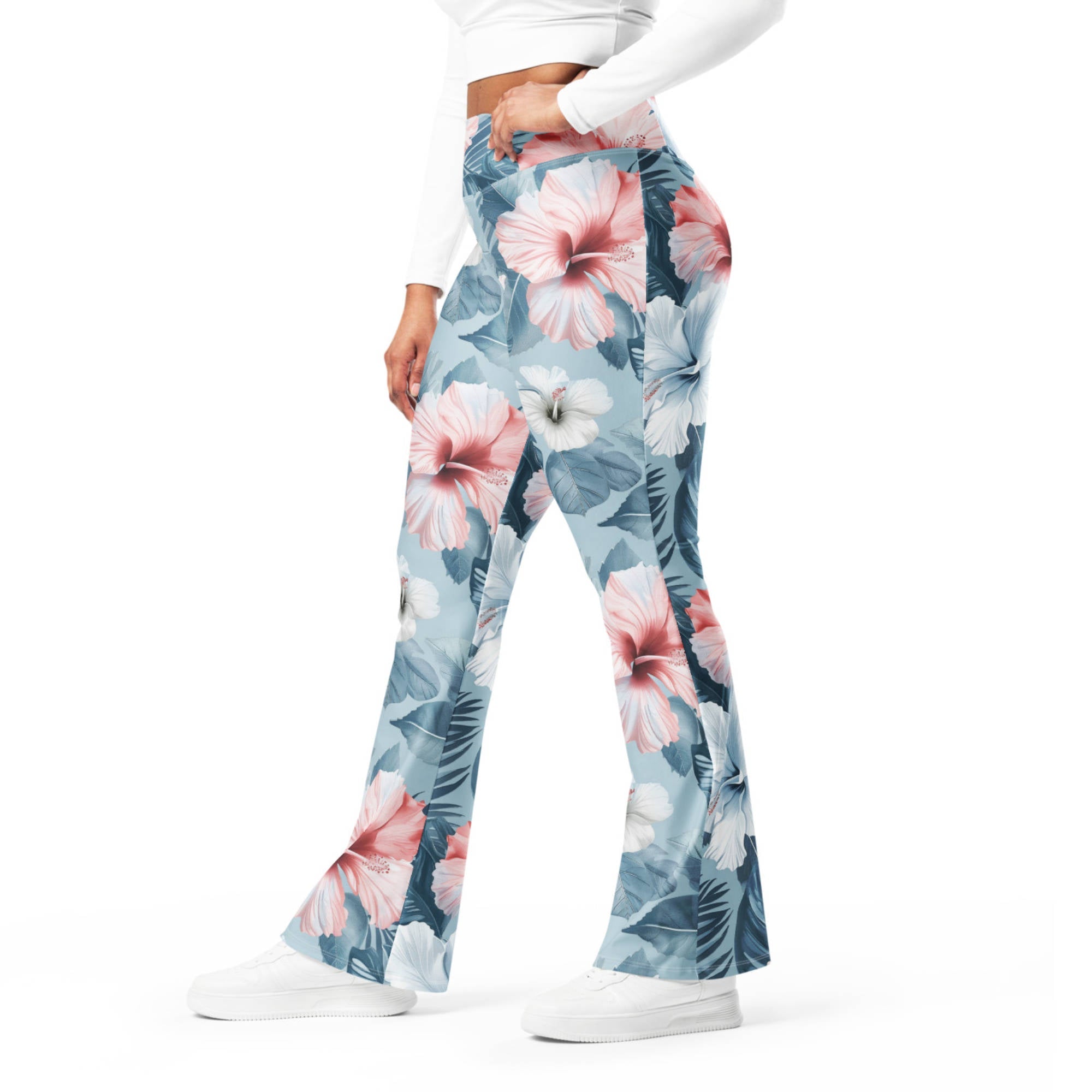 Recycled Flare leggings - Summer Hibiscus 3521038_19332