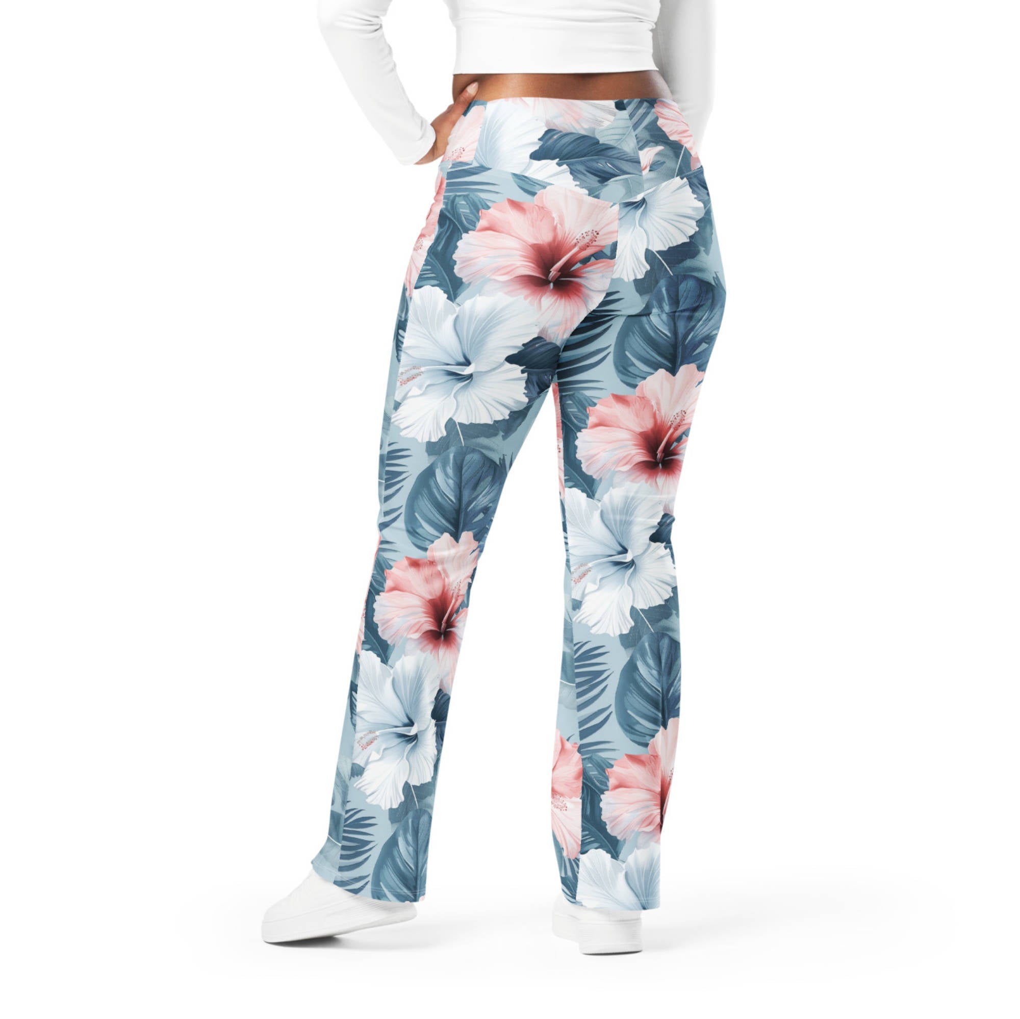 Recycled Flare leggings - Summer Hibiscus 3521038_19332