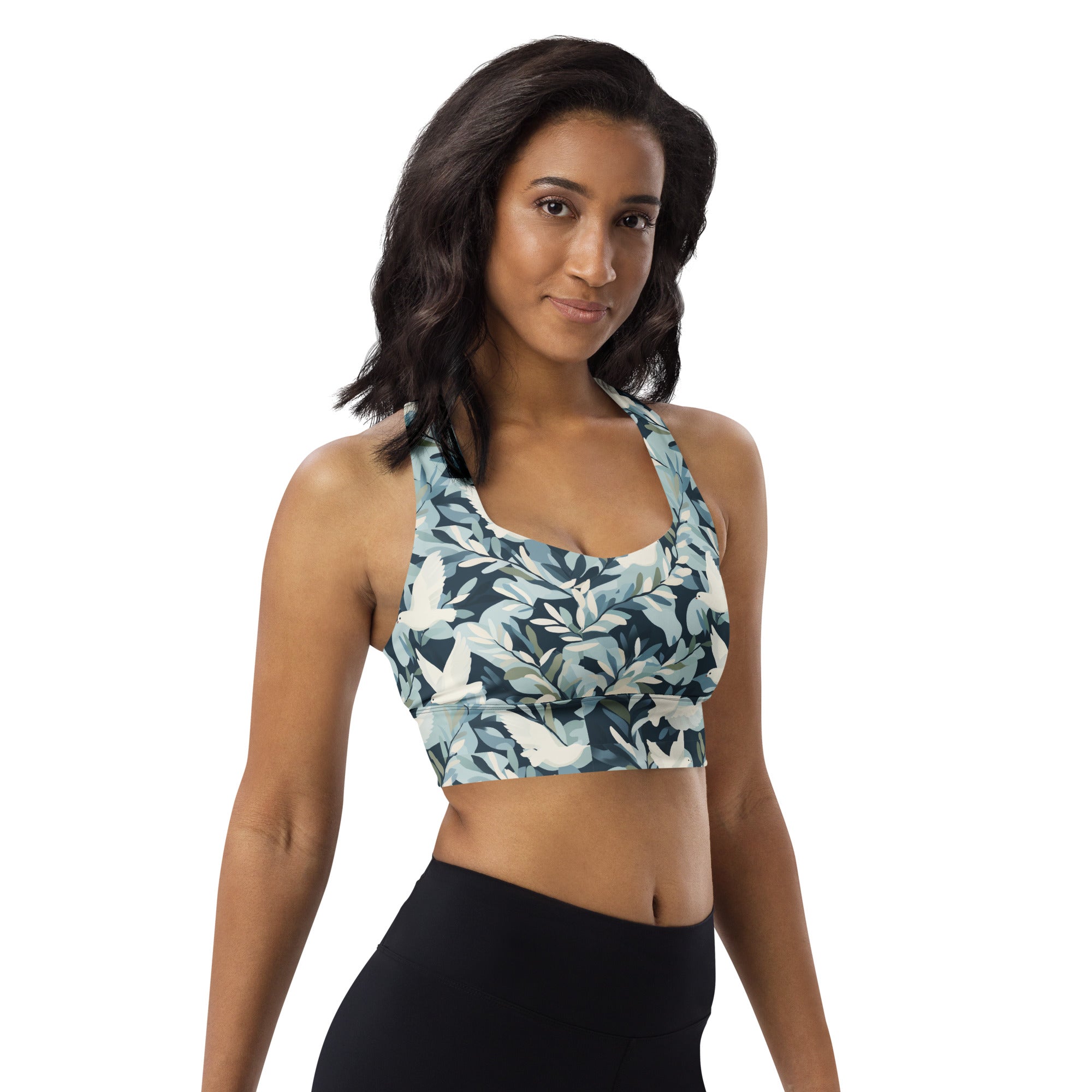 Welly Longline Recycled Sports Bra - PeaceBlast 4956258_12290