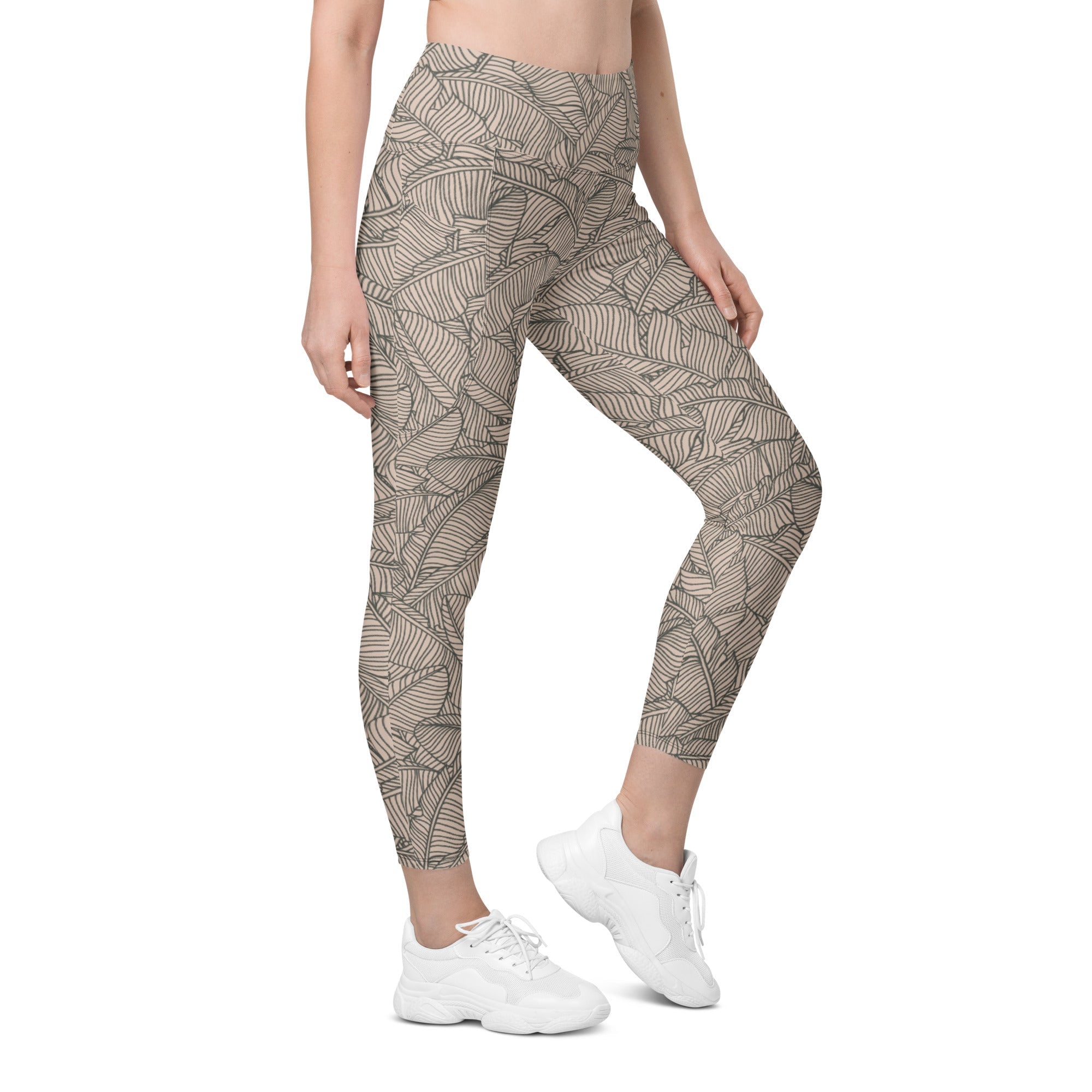 RELAX Dames High Waisted Crossover Legging - Mystic Palm – Relax