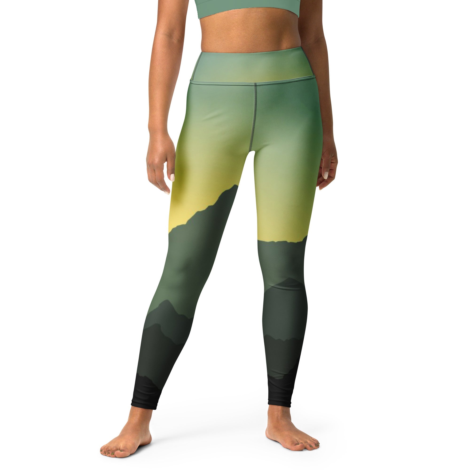 RELAX Dames High Waisted Crossover Legging - Mystic Palm – Relax